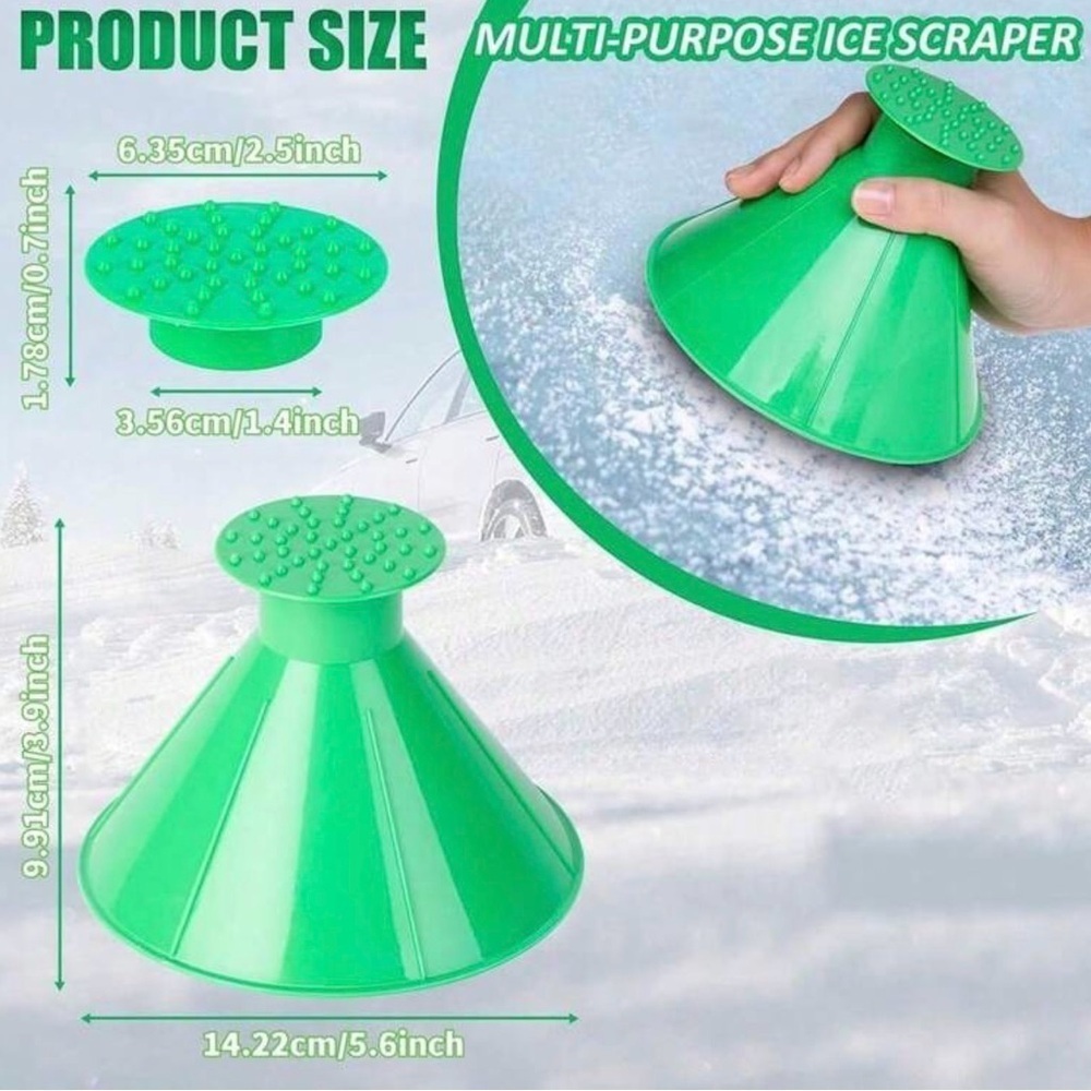 Red and Black Ice Scraper Cone for car windows ( no blue no green ) - Picture 2 of 10
